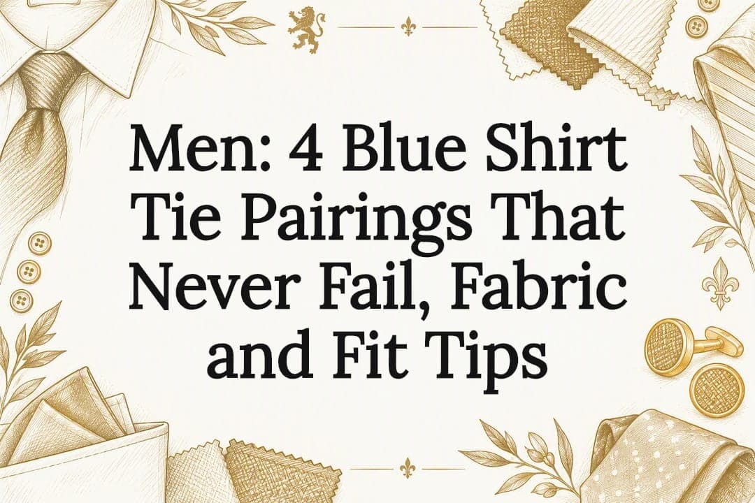 Men: 4 Blue Shirt Tie Pairings That Never Fail, Fabric and Fit Tips
